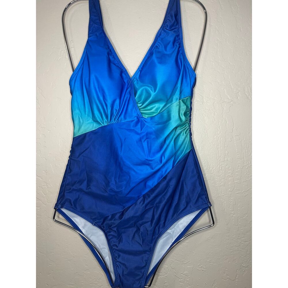 Women Swim Suit One Piece Size Medium, Blue